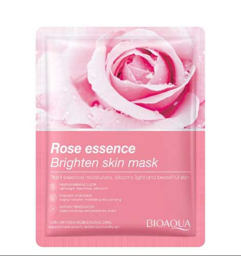 ماسک صورت ورقه ای گل رز بیوآکوا (بایوآکوا) وزن 25 گرم BIOAQUA Rose Essence