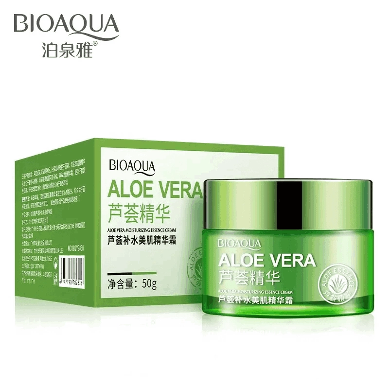 کرم آبرسان و مرطوب کننده آلوئه ورا بیوآکوا وزن 50 گرم BIOAQUA