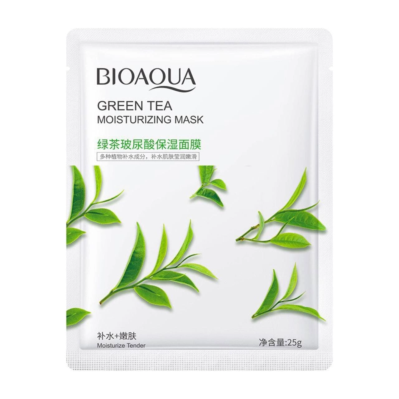 ماسک صورت ورقه ای چای سبز و پپتاید بیوآکوا (بایوآکوا) وزن 25 گرم bioaqua