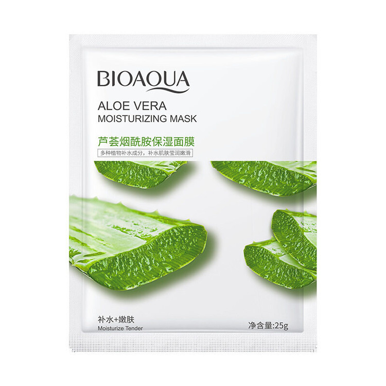 ماسک صورت ورقه ای آلوئه ورا بیوآکوا وزن 25 گرم Bioaqua