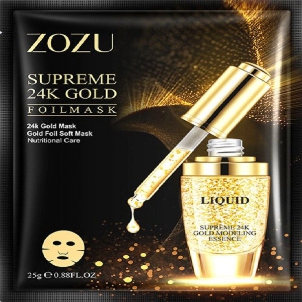 ماسک صورت ورقه ای طلا خالص زوزو  وزن 25 گرم ZOZO 24 GOLD