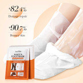 ماسک پا ورقه ای مدل جورابی سفید کننده سادور sadoer حاوی نیاسینامید و ویتامین سی