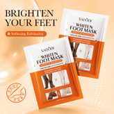 ماسک پا ورقه ای مدل جورابی سفید کننده سادور sadoer حاوی نیاسینامید و ویتامین سی