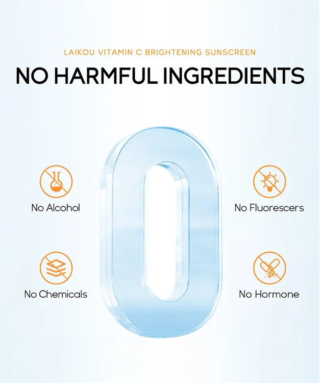 کرم ضد آفتاب روشن کننده ویتامین سی بدون رنگ لایکو وزن 50 گرم LAICO