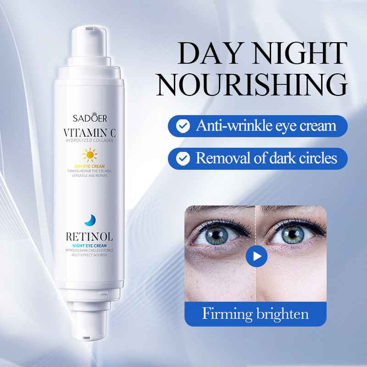 کرم دور چشم دو طرفه روز و شب ویتامین سی و رتینول سادور sadoer