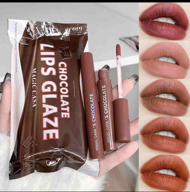 پک 5 تایی رژلب مایع کره ای شکلاتی