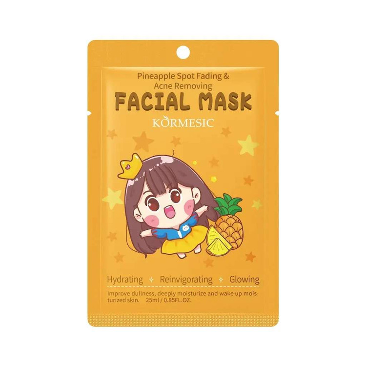 ماسک ورقه ای صورت مرطوب کننده آناناس کورمسیک KORMESIC