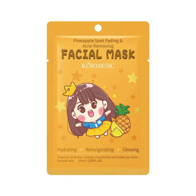 ماسک ورقه ای صورت مرطوب کننده آناناس کورمسیک KORMESIC