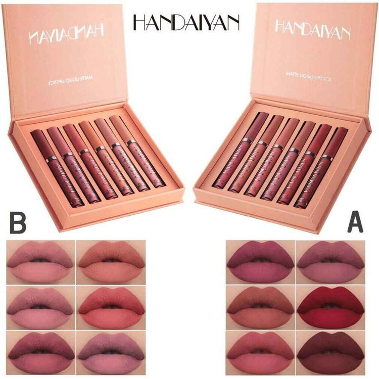 پک رژلب مایع 6 تایی هندیان HANDAIYAN