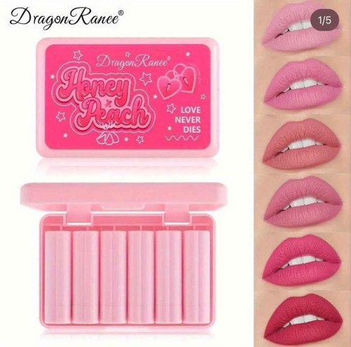 پک 6 عددی رژلب جامد مدل باربی دراگون رانی DRAGON RANEE