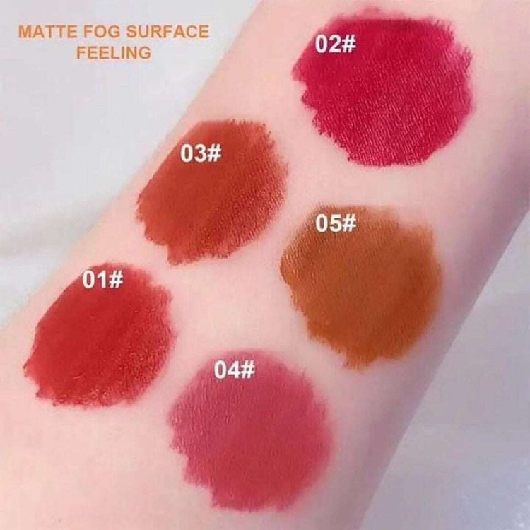 پک 5 تایی رژلب مایع مخملی کره ای VON GEE