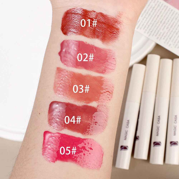 پک رژلب مایع 5 تایی مدل کره ای شکلاتی مجیک کاسا