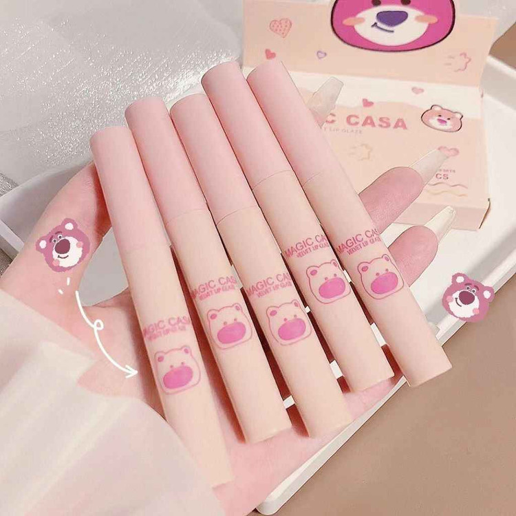 پک رژلب مایع 5 تایی مدل کره ای خرسی مجیک کاسا