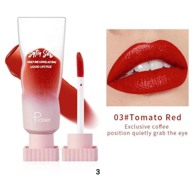 رژلب مایع شیشه ای لاکچری Pudaier