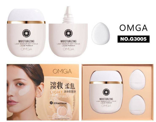کرم پودر لاکچری OMGA مدل LIGHT MAKE UP SOFT FOCOUS وزن 35 گرم