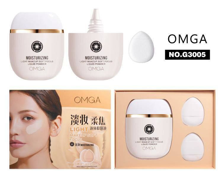 کرم پودر لاکچری OMGA مدل LIGHT MAKE UP SOFT FOCOUS وزن 35 گرم