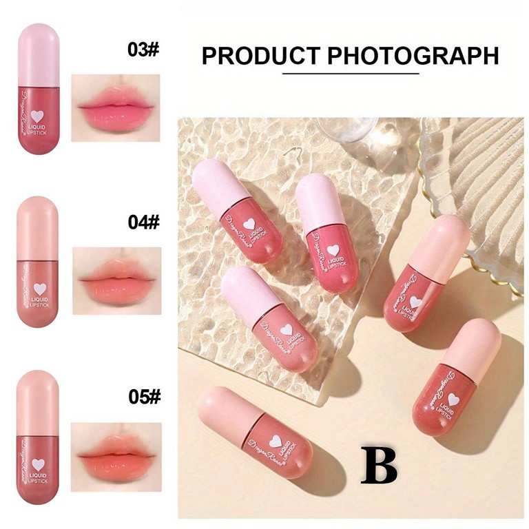پک رژلب مایع سه عددی براق شایندار دراگون رانی مدل CHARMING LIP GLOSS