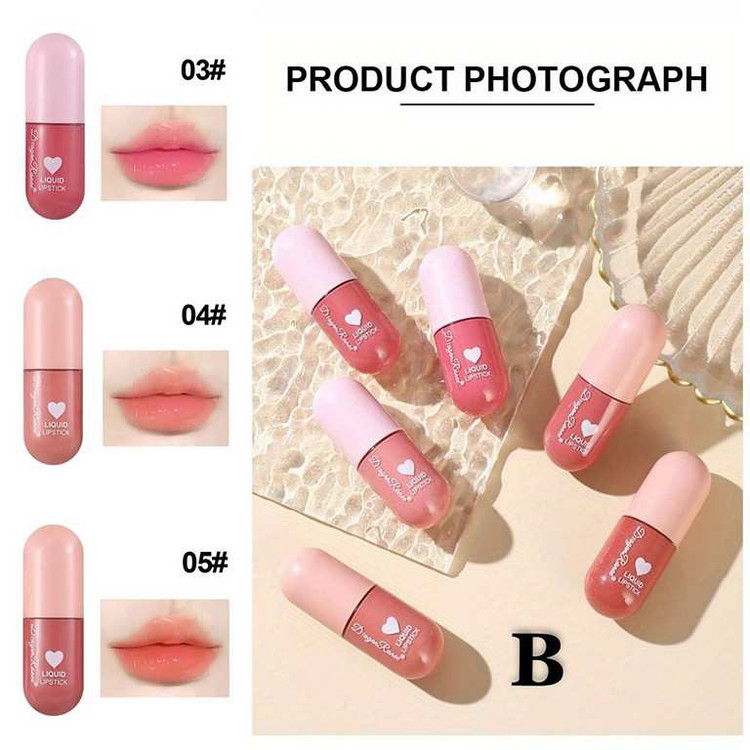 پک رژلب مایع سه عددی براق شایندار دراگون رانی مدل CHARMING LIP GLOSS