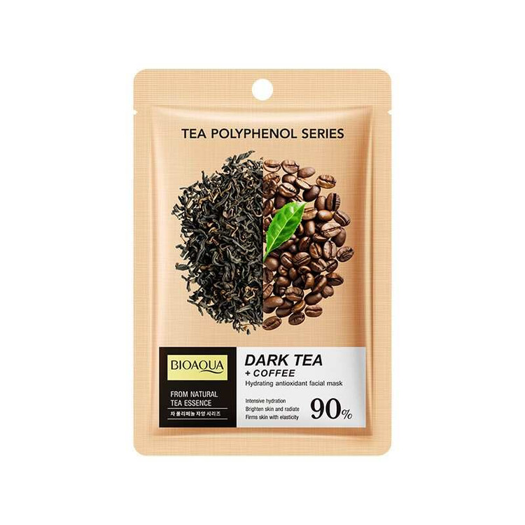 ماسک ورقه ای صورت آنتی اکسیدان و روشن کننده قهوه و چای سیاه وزن 25 گرم