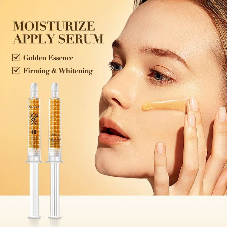 سرم مرواریدی سفتکننده و روشنکننده پوست سادور با کلاژن و طلای 24 عیار