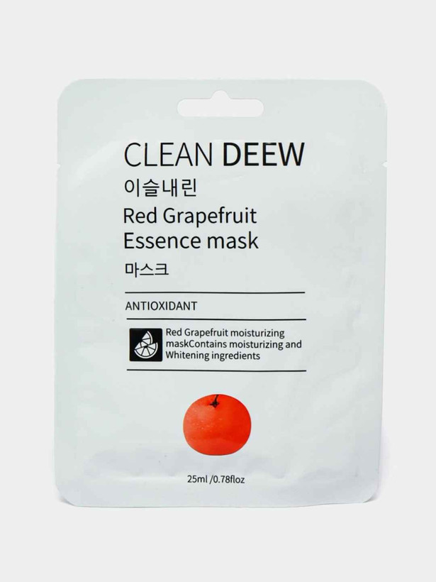 ماسک صورت ورقه ای آنتی اکسیدان و سفید کننده گریپ فروت CLEAN DEEW