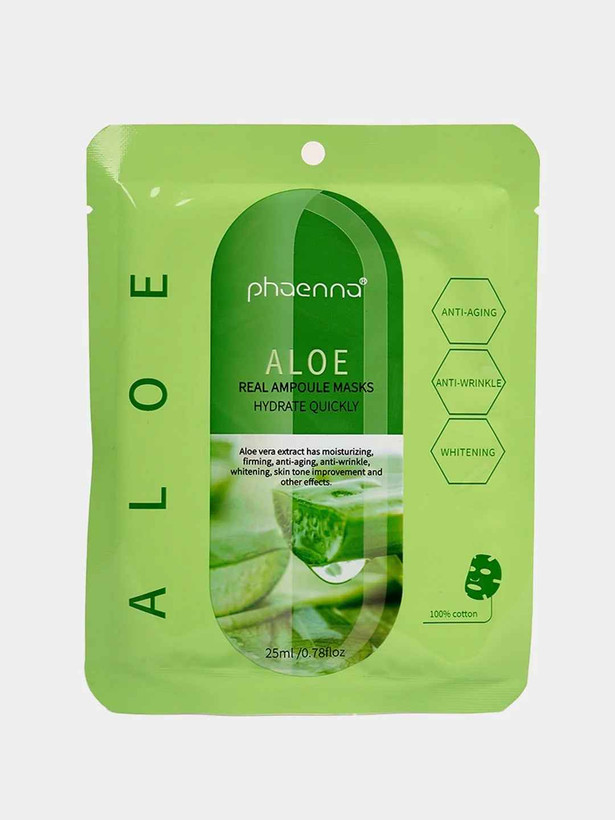 ماسک صورت ورقه ای آبرسان آلوئه ورا phaenna وزن 25 گرم