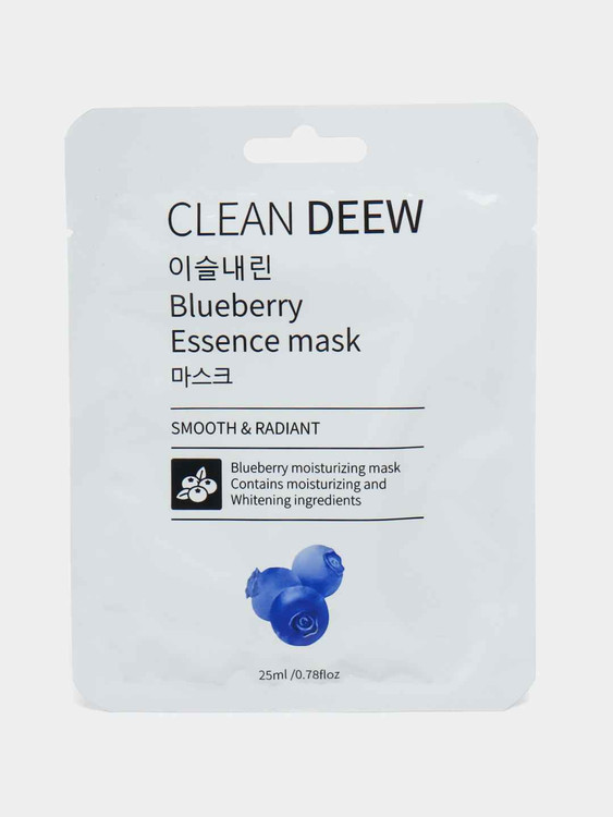 ماسک صورت ورقه ای آبرسان بلوبری CLEAN DEEW