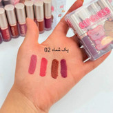 پک رژلب مایع 4 عددی براق یاکیس YEAHKISS مدل خرسی