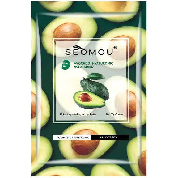 ماسک ورقهای صورت آووکادو سئومو وزن 30 گرم SEOMOU