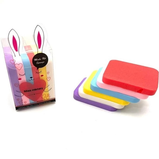 پد آرایشی اسفنجی 6 عددی مدل مربعی