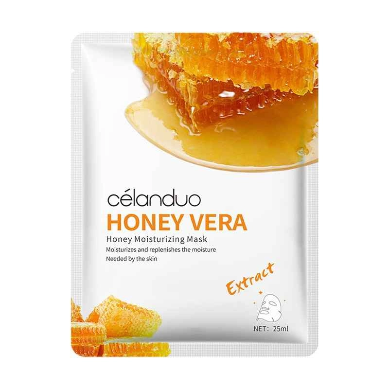 ماسک صورت ورقه ای ضد چروک و جوانساز عسل celandou وزن 25 گرم