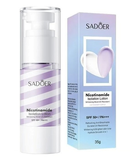 پرایمر اصلاح رنگ سادور حاوی ضد آفتاب و نیکوتینامید وزن 35 گرم SADOER
