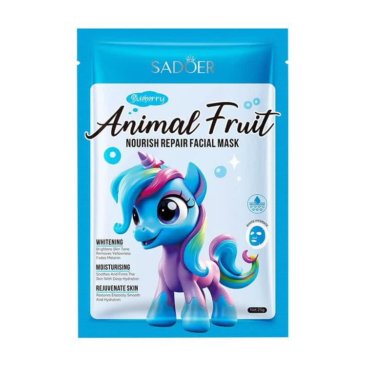 ماسک صورت ورقه ای آبرسان بلوبری سادور وزن 25 گرم sadoer