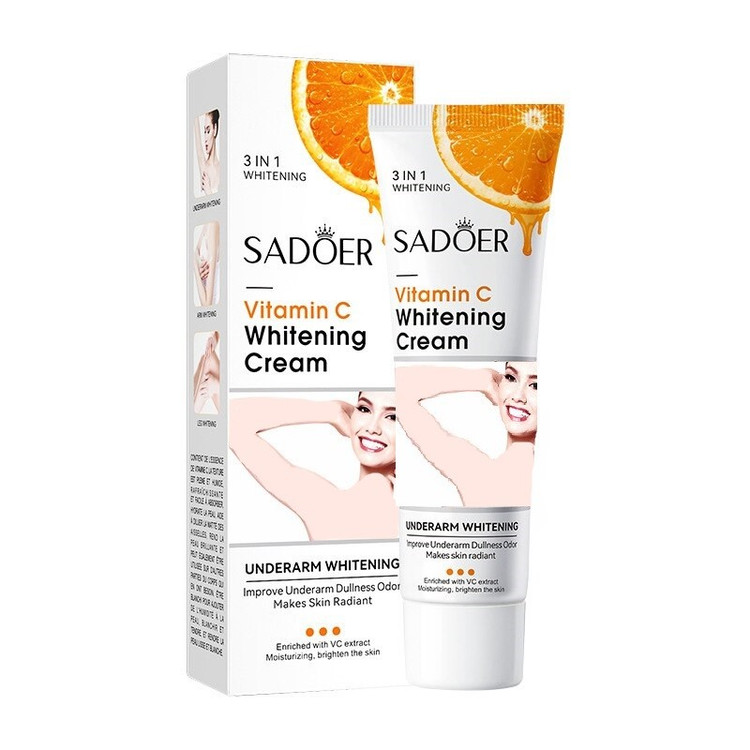 کرم سفید کننده بدن ویتامین سی سادور وزن 50 گرم