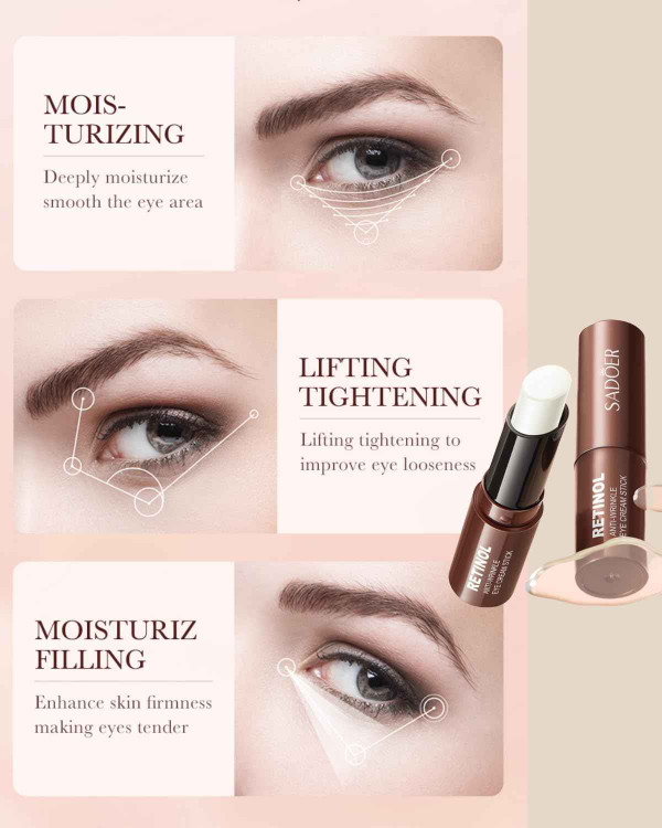 بالم دور چشم استیکی ضد چروک رتینول سادور وزن 3 گرم SADOER