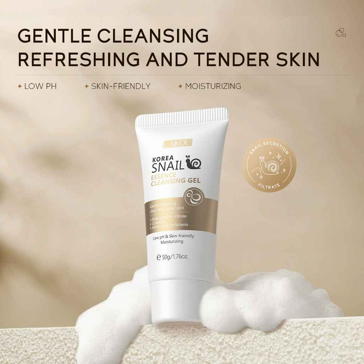 ژل شستشوی صورت اسنس حلزون کره ای لایکو LAIKOU وزن 50 گرم