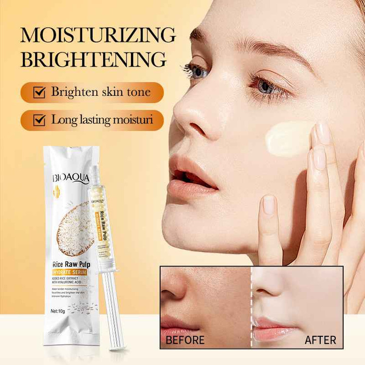 سرم مرواریدی آبرسان و روشنکننده پوست با عصاره برنج و هیالورونیک اسید وزن 10 گرم