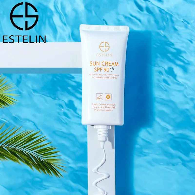 کرم ضد آفتاب صورت و بدن استلین SPF 90 مدل ضد پیری و سفید کننده STELIN