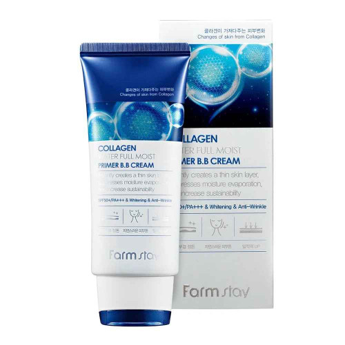 بی بی کرم پرایمر فارم استی حاوی کلاژن SPF 50 وزن 50 گرم FARM STAY