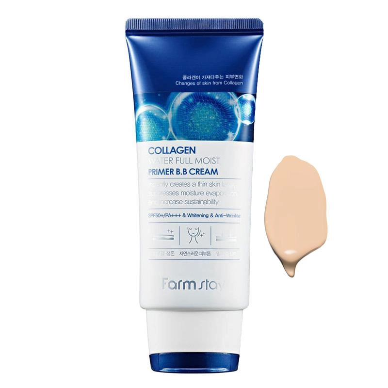 بی بی کرم پرایمر فارم استی حاوی کلاژن SPF 50 وزن 50 گرم FARM STAY