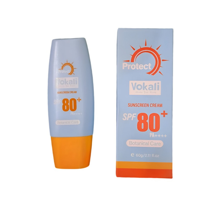 کرم ضد آفتاب گیاهی بدون رنگ وکالی spf 80 وزن 60 گرم