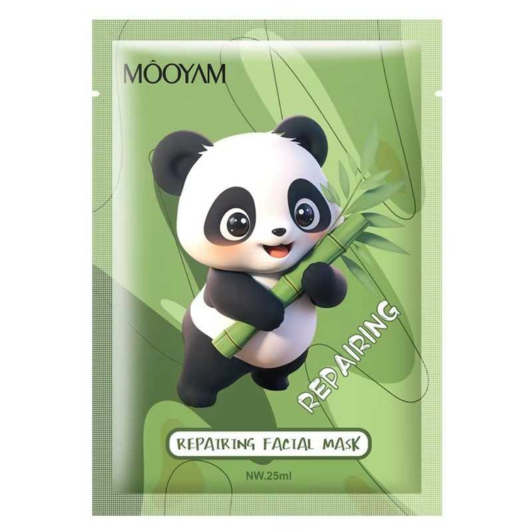 ماسک صورت ورقه ای ترمیم کننده پاندا مویام MOOYAM وزن 25 گرم