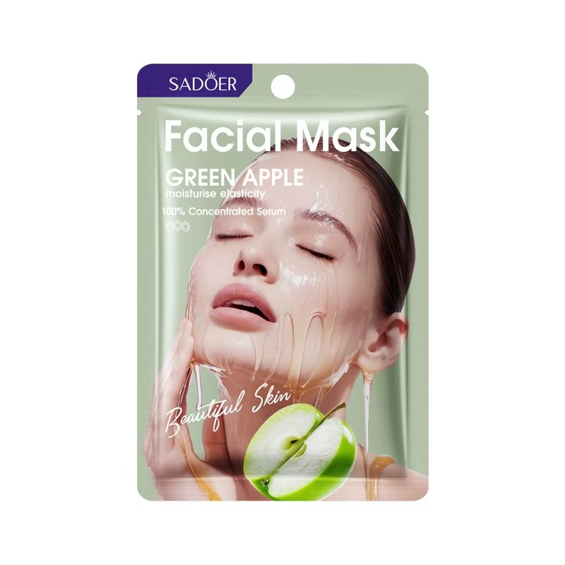 ماسک ورقه ای صورت آبرسان سیب سبز سادور SADOER
