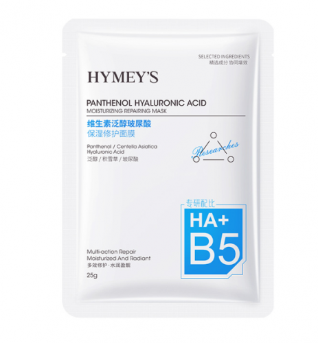 ماسک صورت ورقه ای پنتول و هیالورونیک اسید هایمس وزن 25 گرم HYMEYS