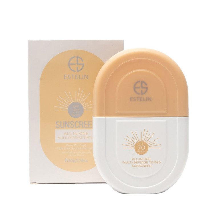 کرم ضد آفتاب رنگی استلین ESTELIN مدل ALL IN ONE وزن 50 گرم SPF 70