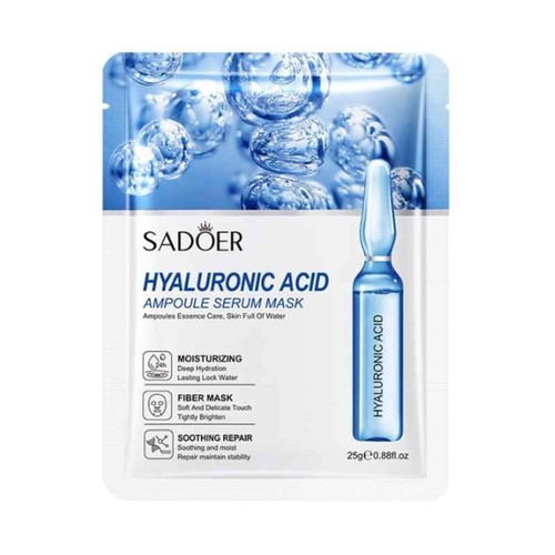 ماسک صورت ورقه ای آبرسان هیالورونیک اسید سادور SADOER وزن 25 گرم