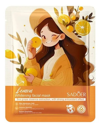 ماسک صورت ورقه ای آبرسان و ضد لک لیمو سادور SADOER وزن 25 گرم