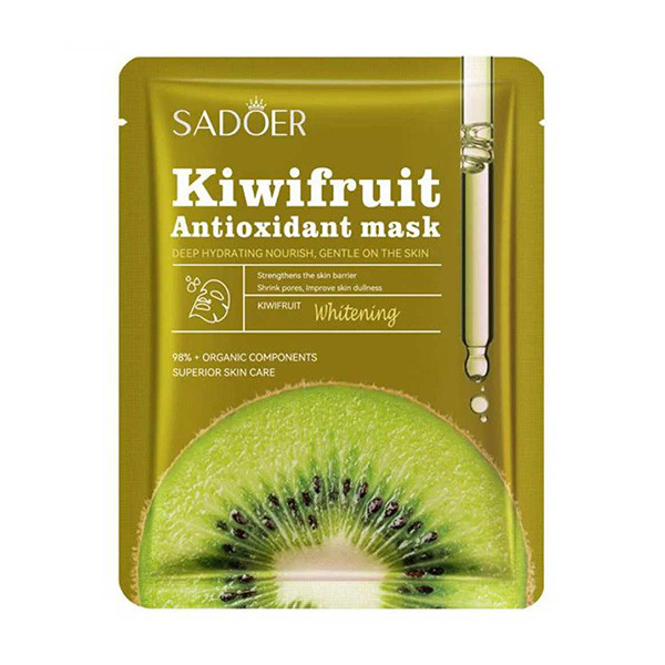 ماسک صورت ورقه ای روشن کننده و آنتی اکسیدان کیوی سادور وزن 25 گرم
