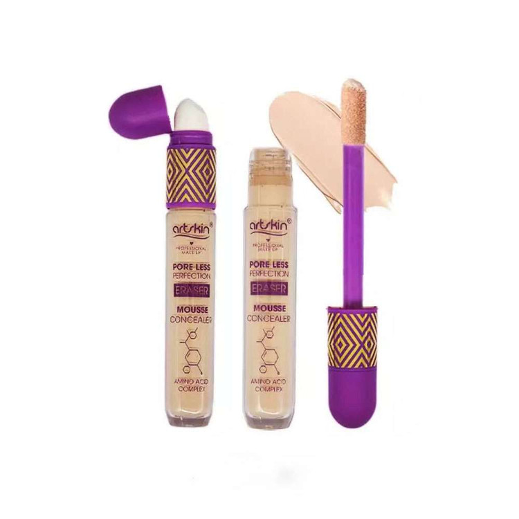 کانسیلر مایع پد دار و فول کاور آرت اسکین ARTSKIN مدل PORE LESS PERFECTION حجم 7 میل