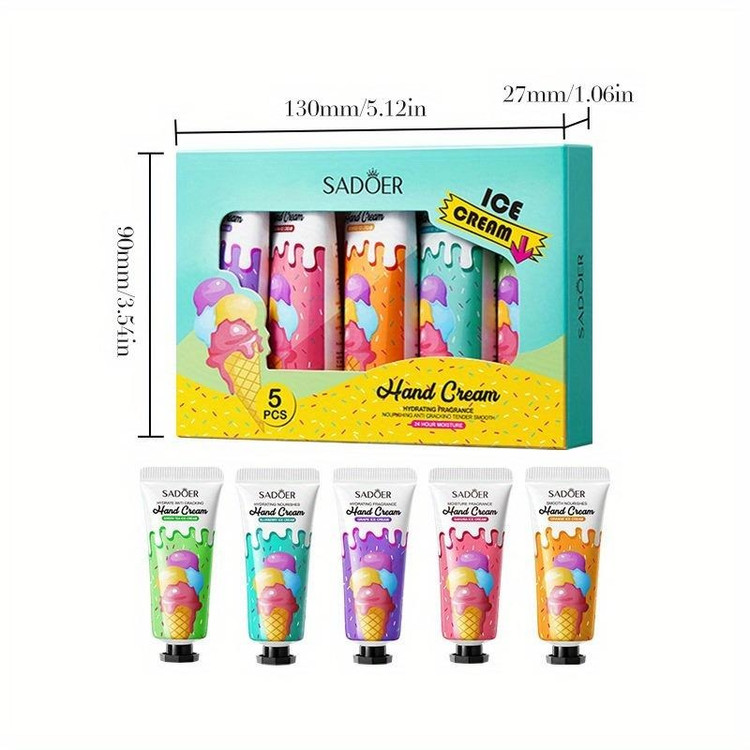 کرم مرطوب کننده دست سادور SADOER مدل بستنی وزن 100 گرم